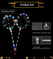 Ballon Bobo en mousse en promotion 18/20/24/32 pouces, bâton de ballon à bulles LED transparent de qualité usine pour l'extérieur