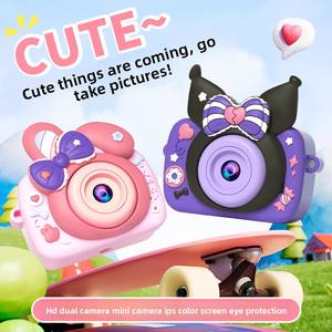 Mini Cámara Digital para Estudiantes DLC, Funda de Silicona con Personajes de Dibujos Animados, Cámara de Videojuegos HD de Doble Lente y 1080P para Niños - Product Image 2