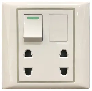 JN Cambodia hot sale electrical switch socket Myanmar One opening and two inserting switch socket with Luminous frame