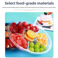 Barquettes alimentaires rectangulaires jetables en PET avec couvercles transparents pour la présentation en supermarché