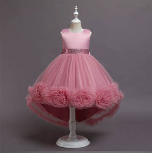 Toptan yaz balo çocuk kız çiçek pamuk elbise prenses balo moda parti ve tatlı günler için - Product Image 2