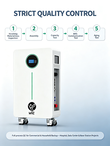 Batterie WHE LiFePO4 32 kWh 51,2 V 628 Ah 200 A avec cellules de qualité A et roues, système de stockage d'énergie solaire hors réseau - Product Image 6