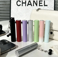 Flacon pulvérisateur torsadé de 10 ml avec porte-clés, atomiseur de parfum portable de voyage avec crochet pour emballage cosmétique