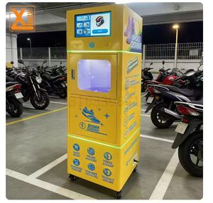 Máquina expendedora de limpieza de cascos compatible con billetes, monedas, tarjetas de crédito, tarjetas de débito y códigos QR - Product Image 3