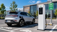 Odisen New 7kW Tipe 2 Charger EV Tipe Pilar Berbahan Logam, Single Gun 32A AC IP54 Auto Stop Bersertifikasi ISO9001 SASO untuk Rumah dan Luar Ruangan OEM