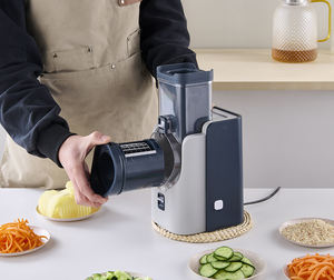 7 में 1 इलेक्ट्रिक सलाद निर्माता सर्पिल पनीर ग्रेटर फूड स्लिसर वेजी डिसर रोटरी सब्जी हेलीकॉप्टर कटर - Product Image 5