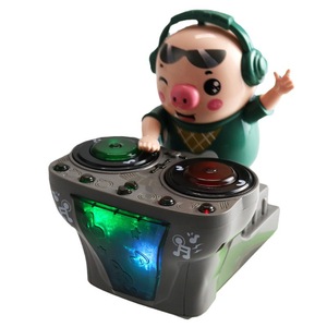 Juguete Educativo Infantil de Plástico ABS, Cerdito Hipster DJ con Luz y Música, Regalo Unisex - Product Image 1