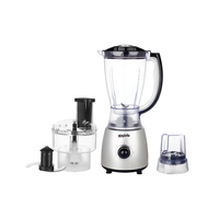 Mixeur de table électrique 600W, 2 vitesses, fonction Pulse, pour smoothies, robot culinaire multifonction, mixeur, presse-agrumes, hachoir, en verre, usage domestique