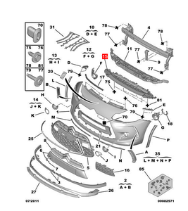 Assorbitore di Energia per Paraurti Auto OE: 7422G9 7422.G9 per Citroen <span class=keywords><strong>DS3</strong></span> - Product Image 6