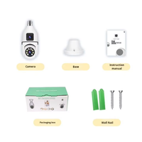 Caméra réseau domestique à double objectif grand angle 360° avec Wi-Fi, mini-alarme et détection de mouvement, option de stockage de données sur le cloud – Offre Spéciale