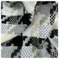 Tissu Tweed Pied-de-Poule Noir, Blanc et Gris Personnalisé en Gros, 100% Polyester avec Fil Doré pour Chemises, Manteaux, Blazers et Sacs Automne-Hiver