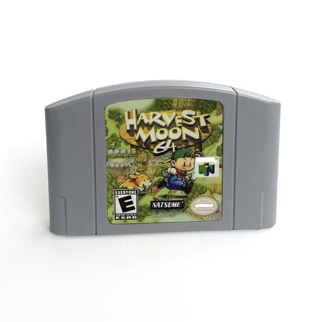 USA Version in English Harvest Moon 64 Retro Video Game Consoles 64bit Game Cartridge for N64