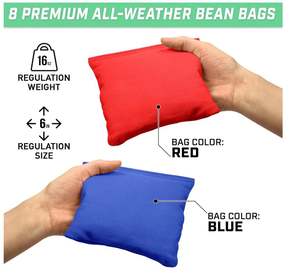 Jeu de <span class=keywords><strong>Cornhole</strong></span> Classique en Bois 4 x 2 pieds, Portable, pour Adultes et Famille, avec 8 Sacs de Lancer et Sac de Transport - Product Image 5