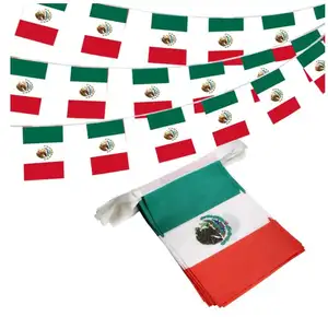Banderoles mexicaines produit promotionnel petite chaîne bannière fanion drapeaux de bruant mexicain mexicain personnalisé