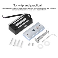 Serrure Électromagnétique Miniature 12V pour Armoire, 120 LBS (60 KG), Échouement en Sécurité (NC), Quincaillerie de Verrouillage Magnétique pour Porte