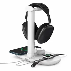 B-15A Headphone Stand 4 In 1 Wireless Charger Headset Ear Charging Holder