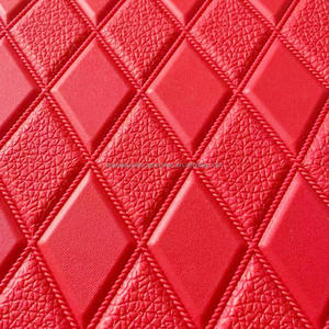 Embroidery <strong>Quilted</strong> Pvc Synthetic Leather for Customized Car Floor Mat Synthetic Leather Roll Material - Product Image 6