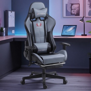 Chaise de jeu <span class=keywords><strong>Scorpion</strong></span> Zero Gravity avec support lombaire, design ergonomique, fonction extensible, cuir, vérin à gaz à 3 niveaux, pivotante - Product Image 3