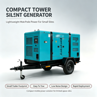 Groupe électrogène diesel super silencieux type 480V 100kva triphasé avec ATS et 50Hz pour usage industriel