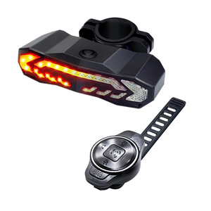 Feu arrière intelligent pour <span class=keywords><strong>vélo</strong></span> avec alarme 110 dB, capteur de freinage automatique, clignotant sans fil USB, télécommande, étanche, vente en gros pour la sécurité nocturne - Product Image 5