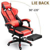 Chaise de jeu ergonomique pivotante en cuir personnalisée pour gamer, réglable en hauteur, pour PC et ordinateur