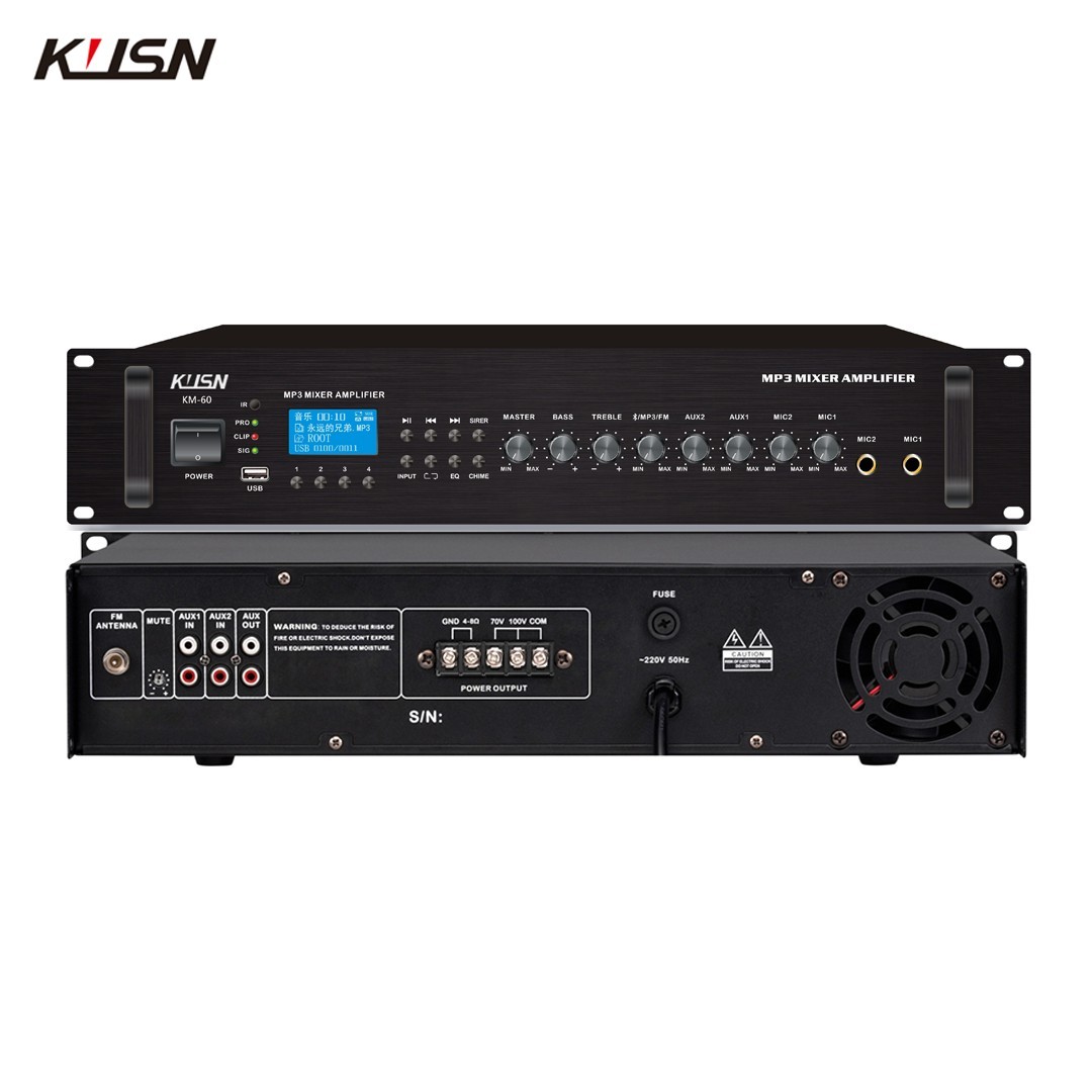 6 PCS 6 Inch 6W Ceiling Speaker 80W Mixing Amplifier with Bluetooth USB Powered PA Sound System for Church Public Address · image 2
