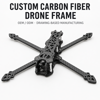 Fabricant de châssis de drones personnalisés, usinés CNC selon des plans, avec plaque de carbone sergé 3K, châssis de drone rigide de qualité professionnelle