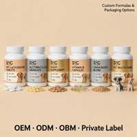 Comprimés enzymatiques d'acides lactiques SYC pour animaux de compagnie, 40g, soutien digestif intestinal avec vitamine B et levure pour chats et chiens, vente en gros, OEM