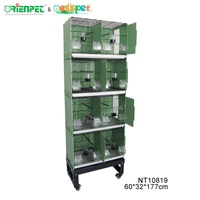 Cages d'élevage pour oiseaux en fil métallique ORIENPET & OASISPET avec panneau arrière en plastique, cages empilables, stocks disponibles NT10819, produits pour oiseaux de compagnie
