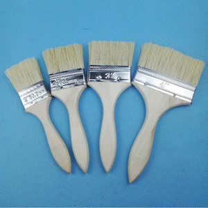 แปรงทาสีด้ามไม้ ขนาด 1 2 3 4 นิ้ว ขนแปรงแบบแบน สำหรับงานทาสีและงานช่าง - Product Image 1