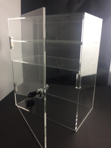 Vetrina Espositiva Portatile a 3 Livelli con Serratura in Acrilico/<span class=keywords><strong>Plexiglass</strong></span>/PMMA, Superficie Lucida e Riciclabile - Product Image 3