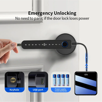 Serrure intelligente à empreinte digitale pour porte en bois, ouverture à une main, mot de passe Tuya, pour usage professionnel, approvisionnement direct usine