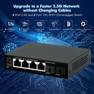 Commutateur multi-gigabit 2,<span class=keywords><strong>5</strong></span> Gb |   Non géré |   <span class=keywords><strong>4x</strong></span> 2.5G, <span class=keywords><strong>2x</strong></span> 10G SFP+ |   Installation facile |   Répartiteur Ethernet sans ventilateur - Product Image 2