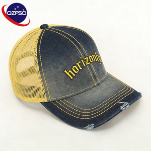 QZFSO Gorras de Béisbol de Camuflaje de 6 Paneles con Logotipo Personalizado de Alta Calidad, Gorras Trucker de Malla Bordadas de Hip Hop para Hombre - Product Image 1