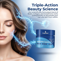 Complément alimentaire WELLBODY Hair Skin Beauty Capsules, biotine, collagène, peptides, complexe de glutathion, hydratation de la peau, capsules éclaircissantes pour la peau