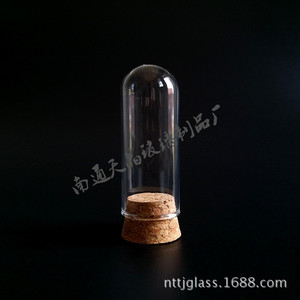 Tubo de ensayo de vidrio Tianjing de 30x80 mm con fondo redondo y tapón de corcho para almacenamiento de té de flores - Product Image 4