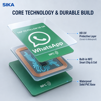 SIKA Vollfarbig Bedruckte PVC-Karte Individuelle NFC Google-Bewertungskarte NTAG215 NFC-Chip QR-Code für Google-Bewertungen und Soziale Links