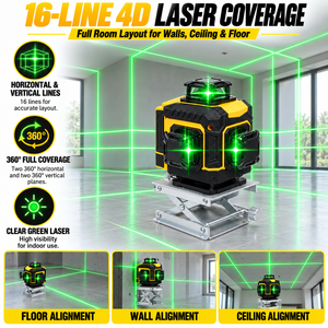 Nivel Láser Infrarrojo Industrial de Alta Precisión DERUIDA, Ajuste Automático, Personalizado para Fábrica, Verde 4D de 16 Líneas - Product Image 2