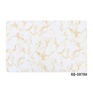 IUIU 45*30cm Set of 6 PVC Stylish Golden <strong>Marble</strong> Felt Kitchen Dining <strong>PlaceMats</strong> - Product Image 2