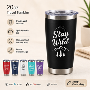 Vaso Térmico Personalizado de Acero Inoxidable con Eslogan, Multicolor, Aislado, para Uso Diario, Viajes, Fiestas, Recuerdo - Product Image 4