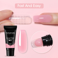 Pour Hanyinails Professional Starter UV Gel Nail Kit Ensemble Complet avec Poli Gel et Lampe LED Rose Acrylique Gel Couleur