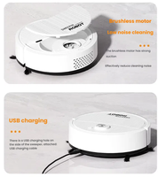 Aspirateur robot 3 en 1, balayage, aspiration, lavage, rechargeable sans fil, 1500pa, aspirateur robot pour la maison