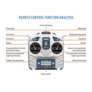 Transmisor de Control Remoto <span class=keywords><strong>Microzone</strong></span> <span class=keywords><strong>MC6C</strong></span> 2.4G 6CH 6C-MINI para Avión RC SU27, Dron, Helicóptero Multirrotor, Coche, Barco - Product Image 3