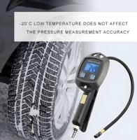 Manomètre numérique de pression des pneus haute précision 0,2 PSI - 255 PSI avec écran LCD rétroéclairé, pistolet de gonflage des pneus 3V pour voitures, SUV, vélos, unité BAR