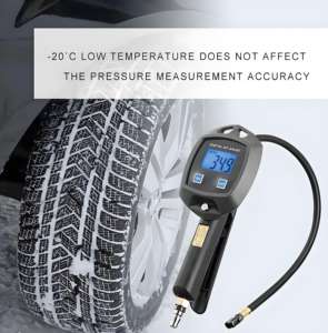 Alta precisione 255PSI LCD retroilluminazione digitale manometro pneumatici gonfiatore aria pistola per auto SUVs bike - Product Image 6