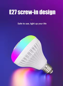 Bombilla LED con Altavoz Inalámbrico, Control Remoto, Bombilla LED E27 RGB, Lámpara de Colores Regulable E27 para Decoración de Fiestas en Casa - Product Image 6