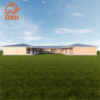 Maison conteneur en acier préfabriquée détachable à faible coût, bâtiment modulaire préfabriqué mobile en kit pour hôtel et dortoir