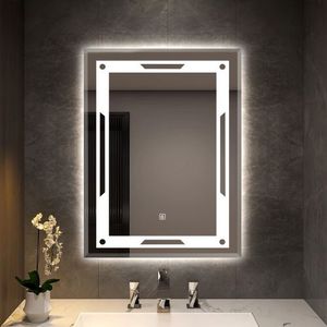 Nhà máy tùy chỉnh giá thấp chiếu sáng Diode thông minh LED Gương phòng tắm với hoa nho cho nhà khách sạn Salon - Product Image 5