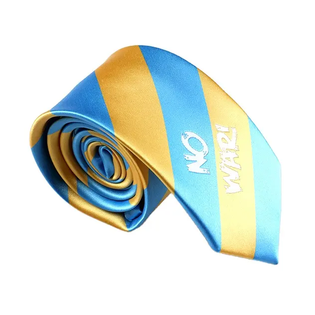 Factory OEM Logo Men Necktie Solid Color Stripe Printed Business Tie