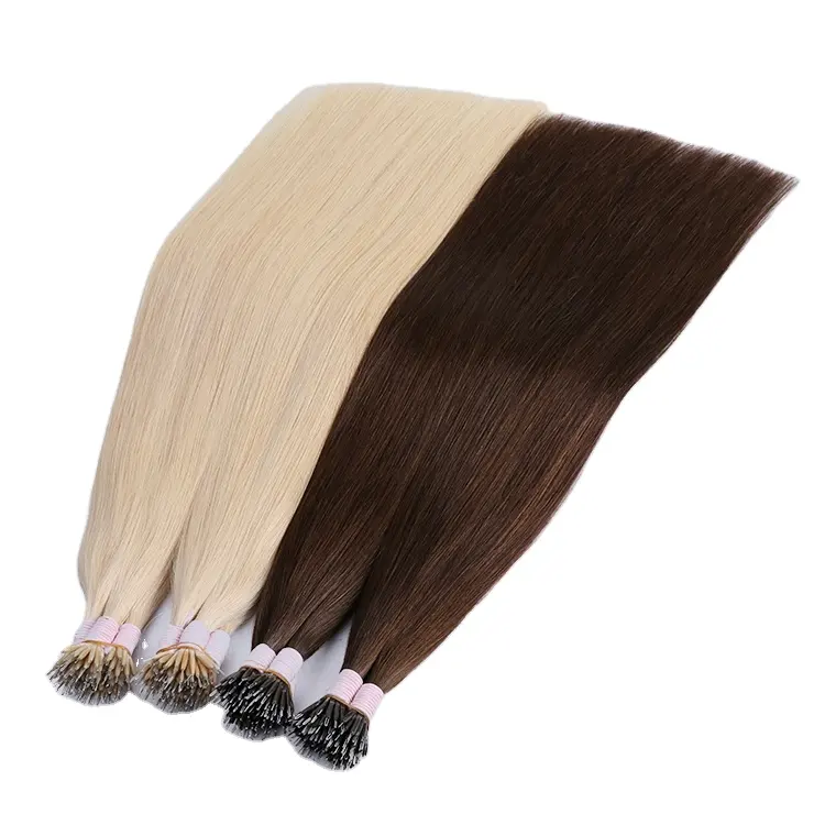 Hot Selling Human Hair Double Drawn European Double Drawn Hair Nano Ring Remy Hair Extensions